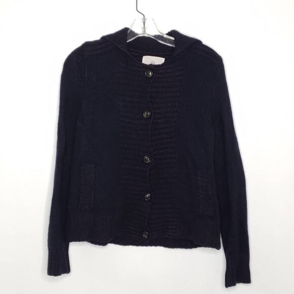 AG Adriano Goldschmied Chunky Knit Cardigan Limited Wool Italy Purple Women XS - Picture 7 of 10